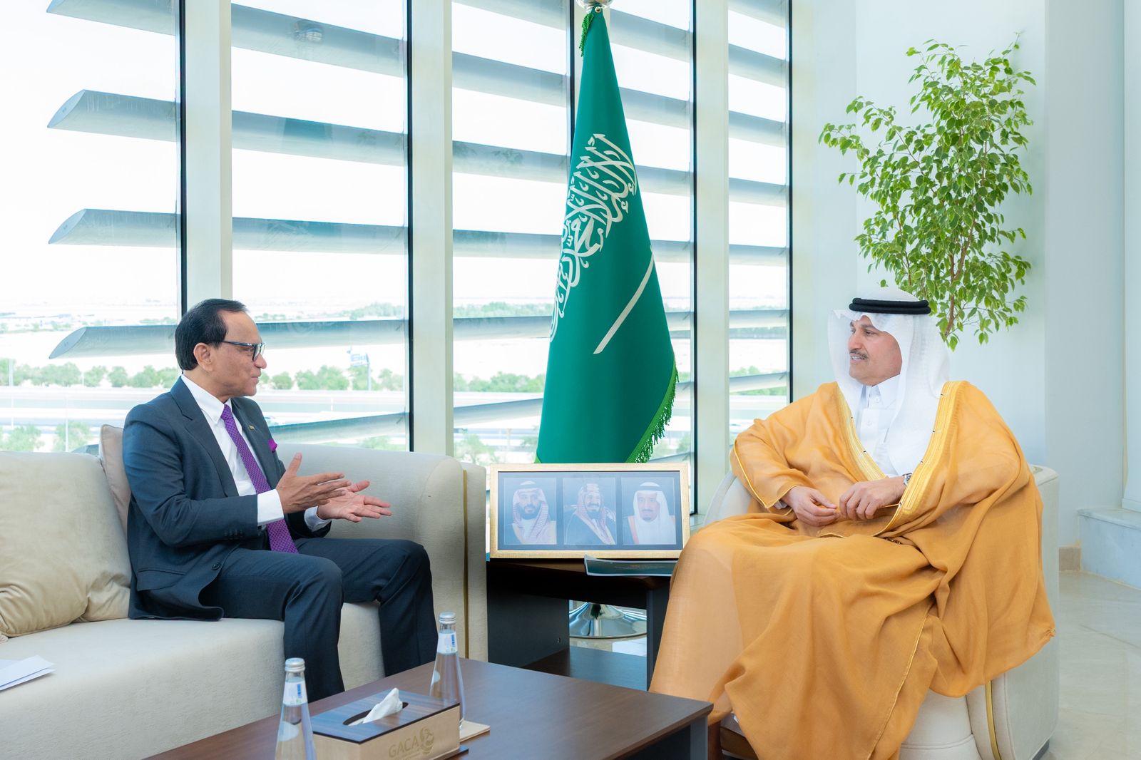 Ambassador Ameer Ajwad holds fruitful talks with the Minister of Transport and Logistics Services of Saudi Arabia